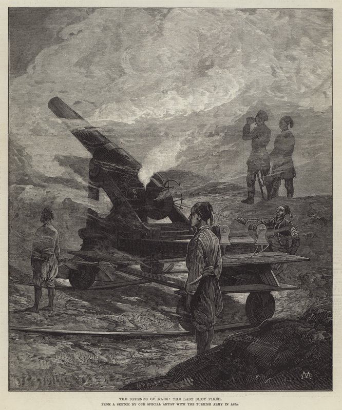 De verdediging van Kars, het laatste schot door Charles Auguste Loye