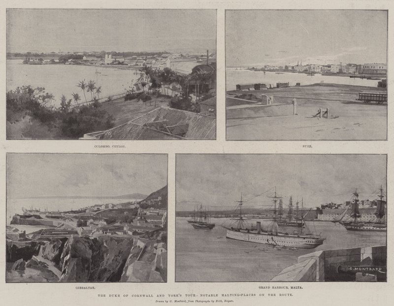 De Tour van de Hertog van Cornwall en York, Opmerkelijke Halteplaatsen op de Route door Charles Auguste Loye