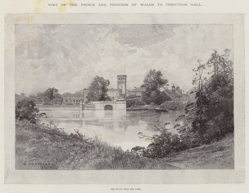 Bezoek van de Prins en Prinses van Wales aan Trentham Hall door Charles Auguste Loye