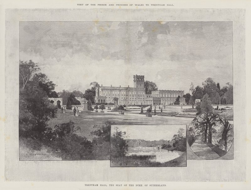 Bezoek van de Prins en Prinses van Wales aan Trentham Hall door Charles Auguste Loye