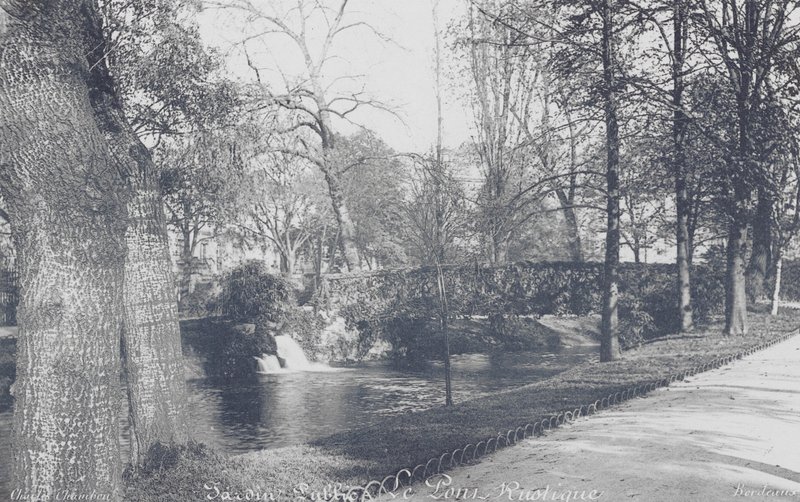 Bordeaux: Jardin-Public, de rustieke brug door Charles Chambon