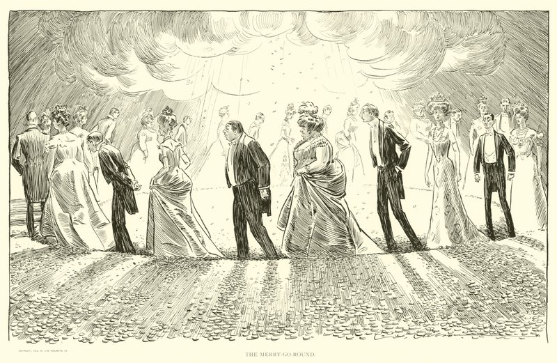 Illustratie voor De Sociale Ladder door Charles Dana Gibson