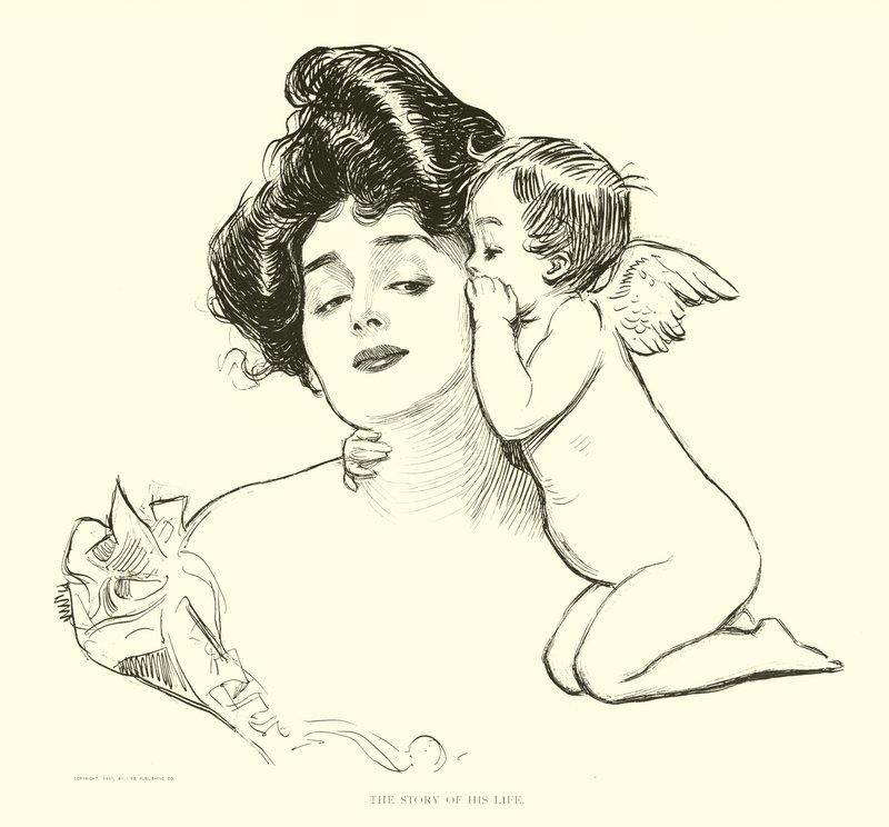 Illustratie voor De Sociale Ladder door Charles Dana Gibson