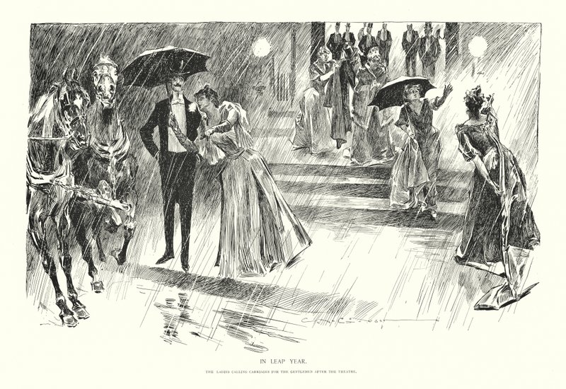 In schrikkeljaar door Charles Dana Gibson