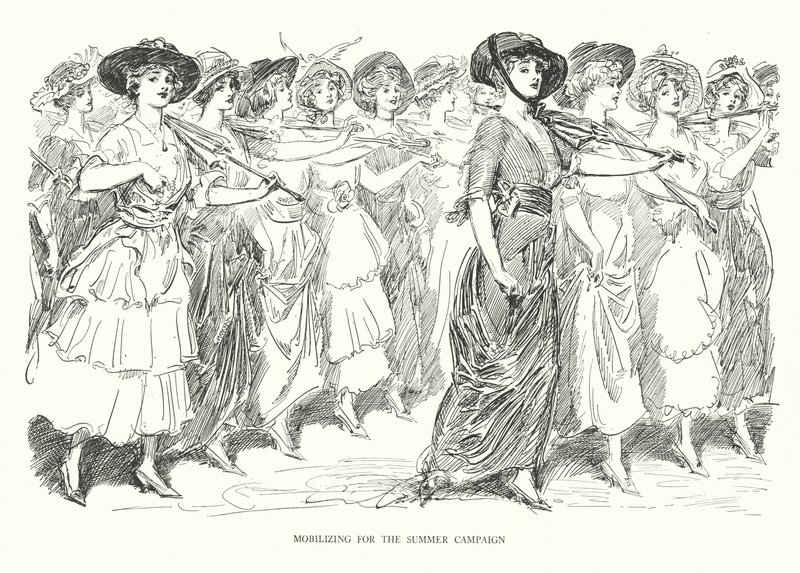 Mobilisatie voor de zomercampagne door Charles Dana Gibson