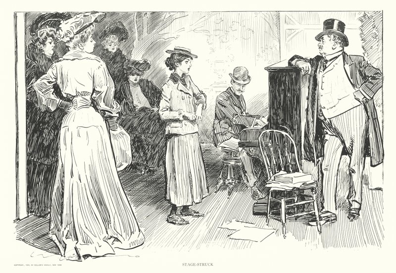 Toneelkoorts door Charles Dana Gibson