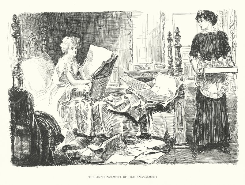 De Aankondiging van haar Verloving door Charles Dana Gibson