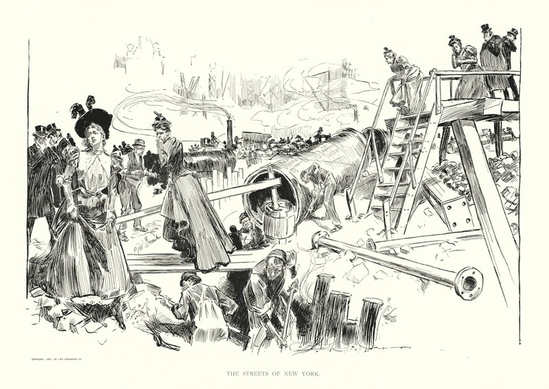 De straten van New York door Charles Dana Gibson