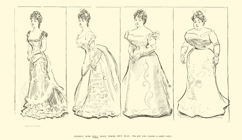 Het meisje dat een smalle taille wilde door Charles Dana Gibson