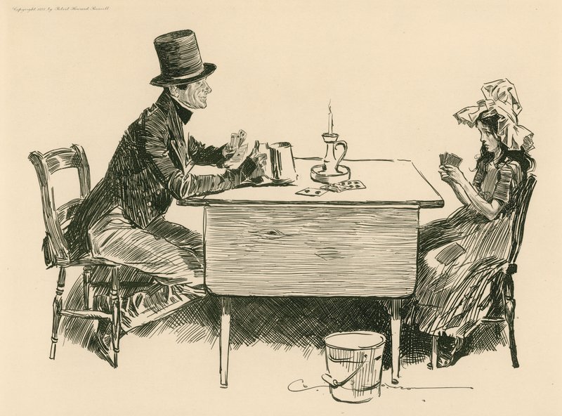 Tom Pinch en zijn zus door Charles Dana Gibson