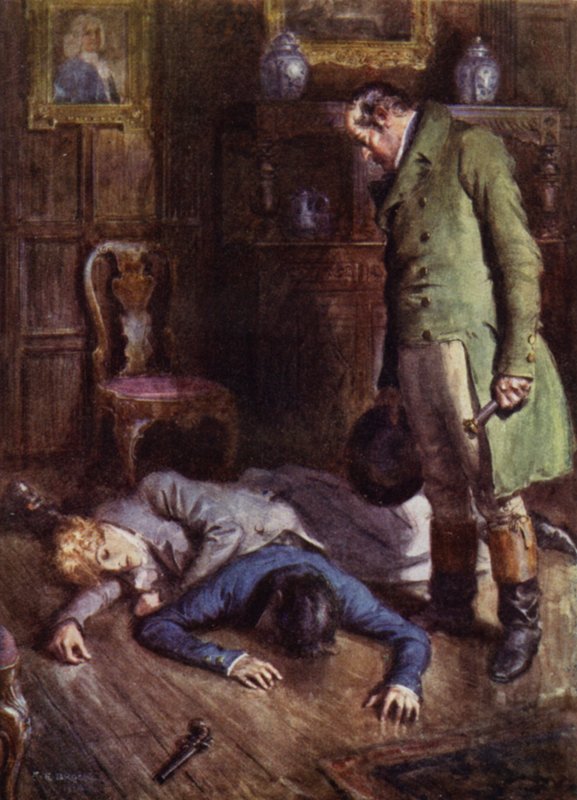 Illustratie voor The Amateur Gentleman door Jeffery Farnol door Charles Edmund (after) Brock