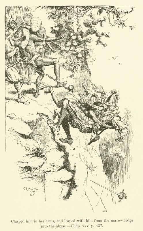 Illustratie voor Westward Ho! door Charles Kingsley door Charles Edmund Brock