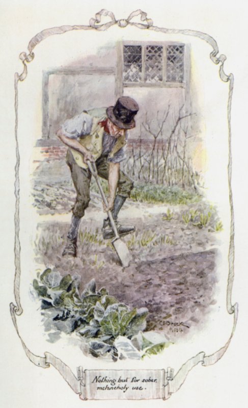 Niets anders dan voor nuchter melancholisch gebruik (kleur litho) door Charles Edmund Brock