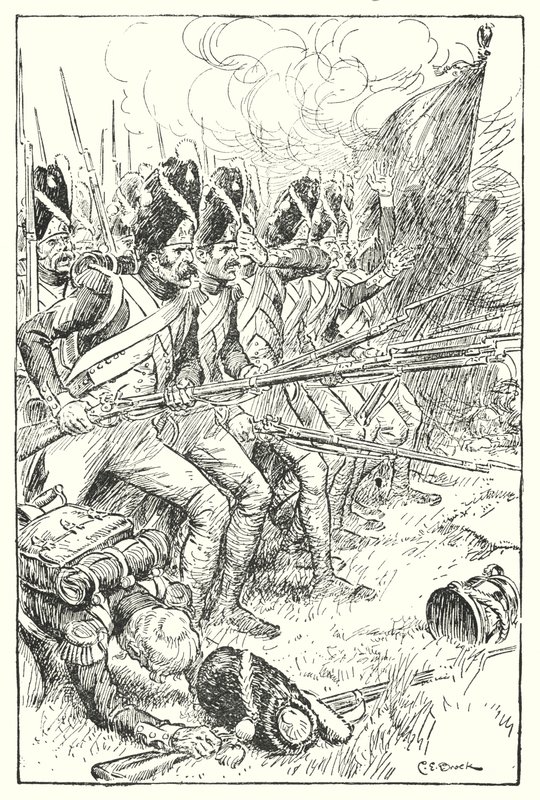 De Franse Garde bij Waterloo door Charles Edmund Brock