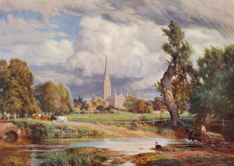 Salisbury Kathedraal door Charles Edward Johnson