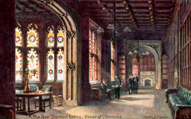 De Aye Division Lobby, House of Commons door Charles Edwin Flower