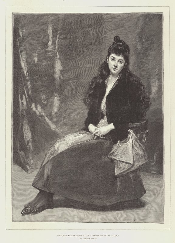 Schilderijen op de Parijse Salon, portret van mijn dochter door Charles Emile Auguste Carolus Duran