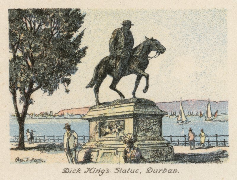 Zuid-Afrika: Standbeeld van Dick King, Durban door Charles Ernest Peers