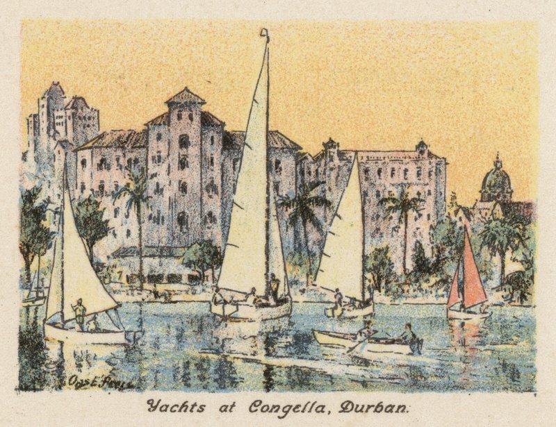 Zuid-Afrika: Jachten bij Congella, Durban door Charles Ernest Peers