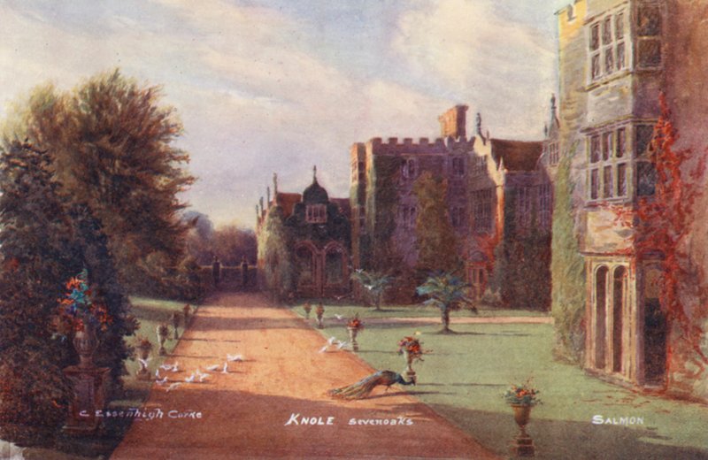 Knole House: Zuidelijke Voorzijde, Naar het Westen door Charles Essenhigh Corke