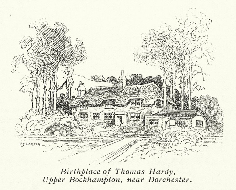 Geboorteplaats van Thomas Hardy, Upper Bockhampton, nabij Dorchester door Charles George Harper