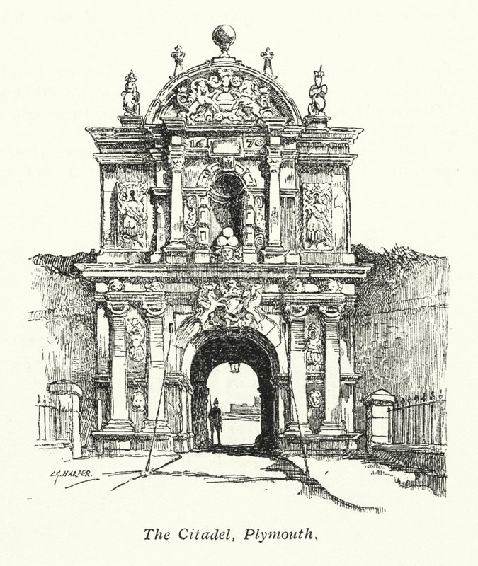 De Citadel, Plymouth door Charles George Harper
