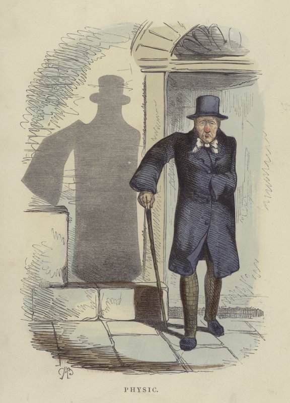 Physic (gekleurde gravure) door Charles Henry Bennett