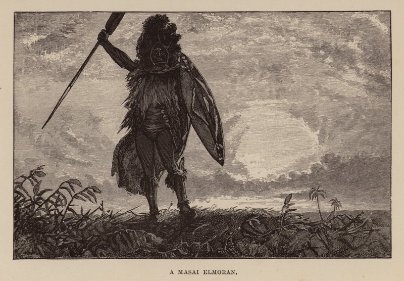 Illustratie voor Allan Quatermain door H Rider Haggard (gravure) door Charles Henry Malcolm Kerr