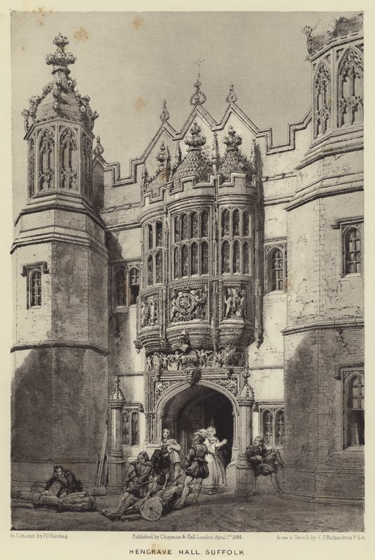 Hengrave Hall, Suffolk door Charles James Richardson