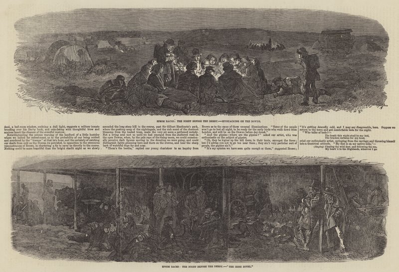 Epsom Races door Charles Keene