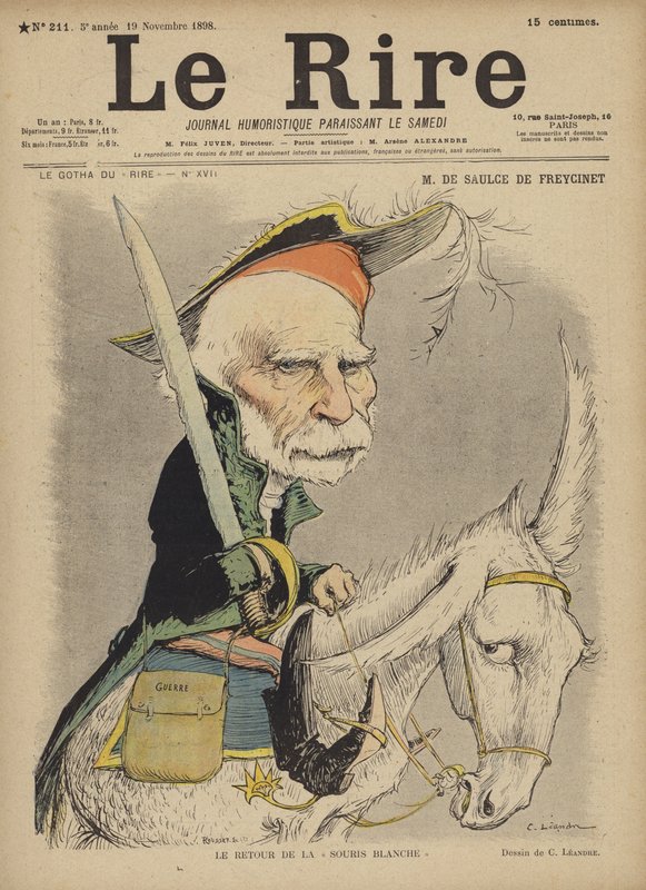 De Saulce de Freycinet, Illustratie voor Le Rire door Charles Leandre