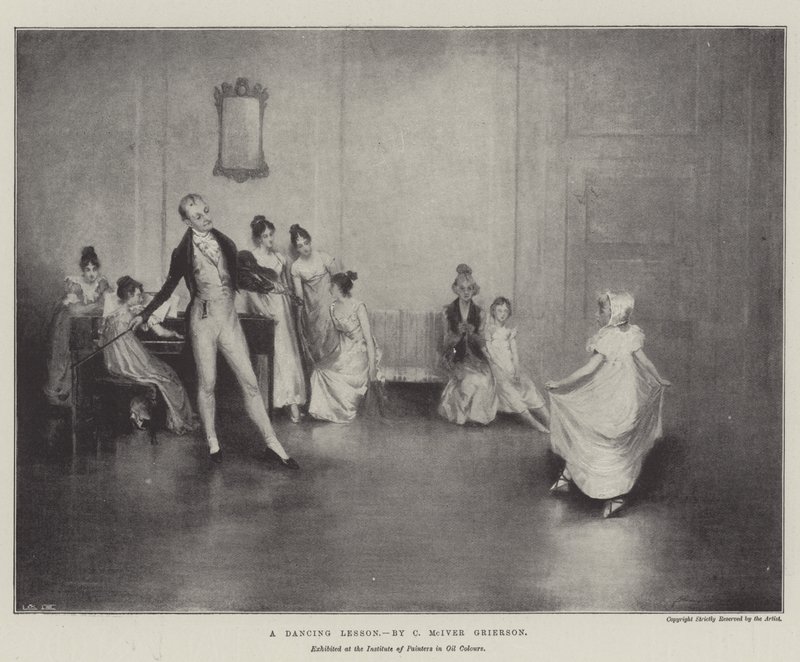 Een dansles door Charles MacIvor or MacIver Grierson
