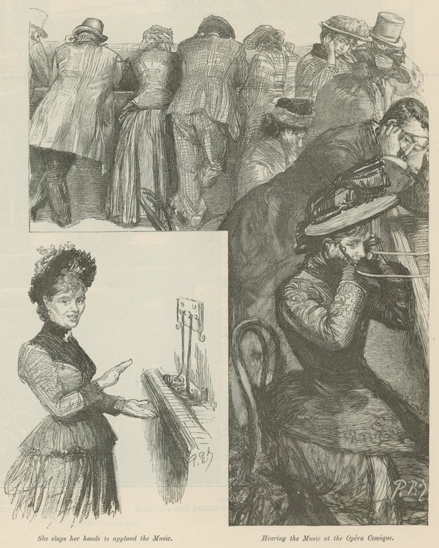De muziek horen in de Opera Comique door Charles Paul Renouard