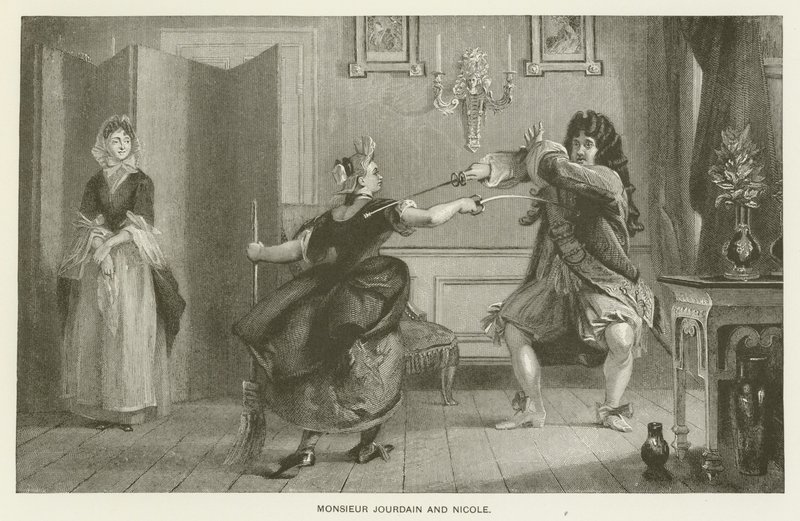 Monsieur Jourdain en Nicole door Charles Robert Leslie