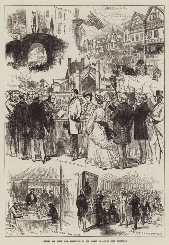 Chester en Eton Hall Festiviteiten bij de Volwassenwording van Graaf Grosvenor door Sir John Charles Robinson