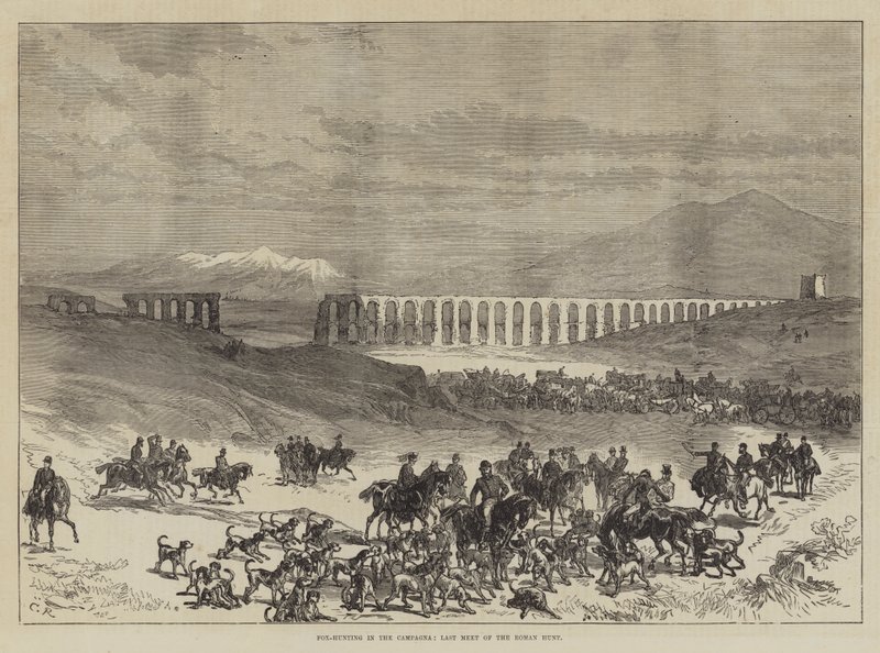 Vossenjacht in de Campagna, laatste ontmoeting van de Romeinse jacht door Sir John Charles Robinson