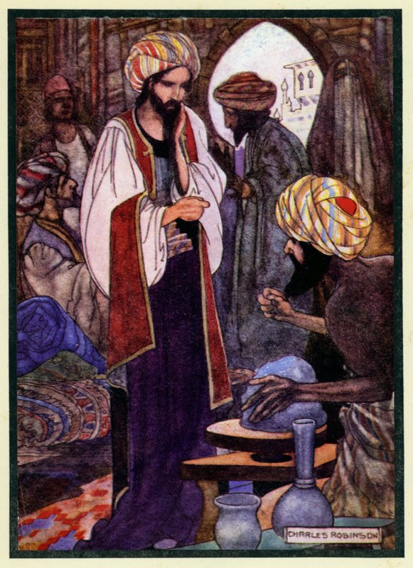 Illustratie voor De Rubaiyat van Omar Khayyam door Charles Robinson