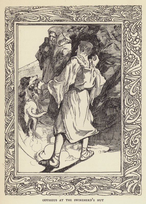 Odysseus bij de varkenshoeder door Sir John Charles Robinson