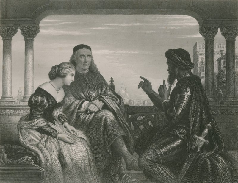 Othello vertelt zijn avonturen, Othello door Charles West Cope