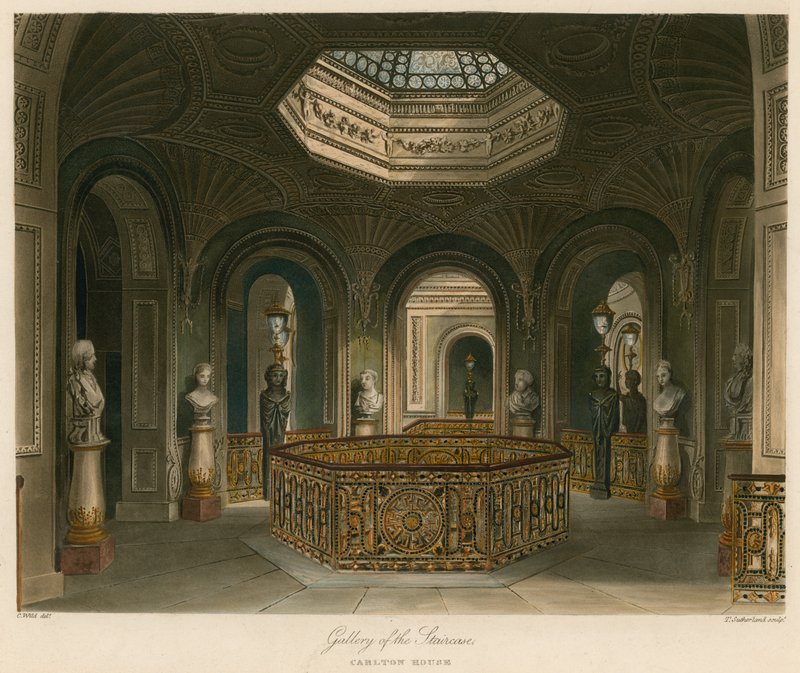 Galerij van de Trap, Carlton House, Londen door Charles Wild