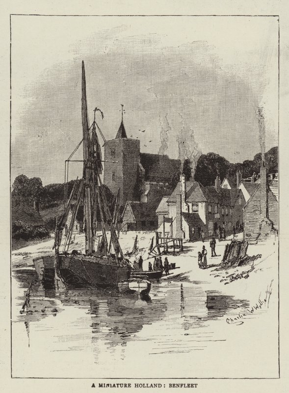Een miniatuur Holland, Benfleet door Charles William Wyllie