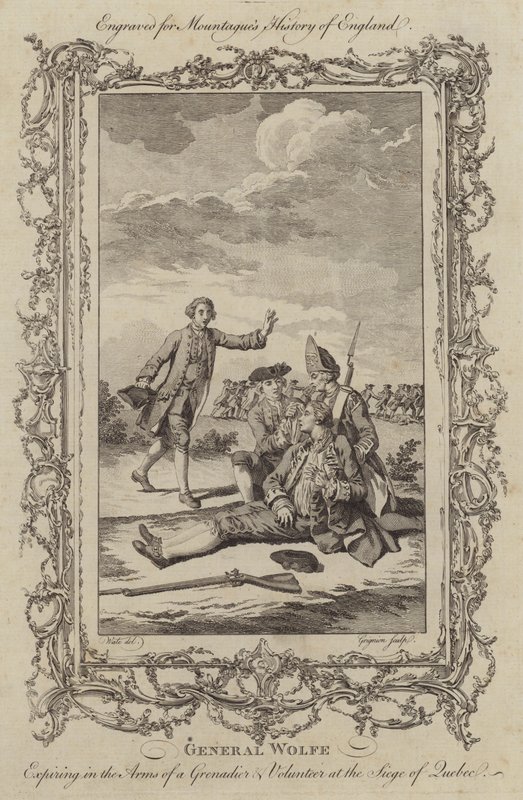 De dood van generaal Wolfe bij het Beleg van Quebec door Charles the Elder Grignion