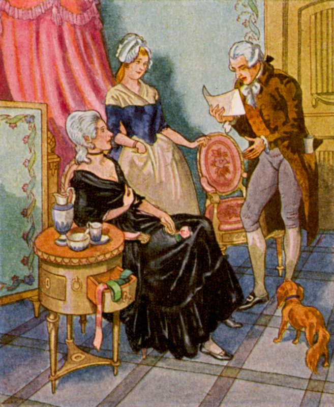 Dichtervorlesung im Boudoir door Christophe (1856-1945)