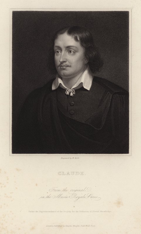 Claude Lorrain, Franse schilder van de barokperiode. Gegraveerd door William Holl door Claude Lorrain