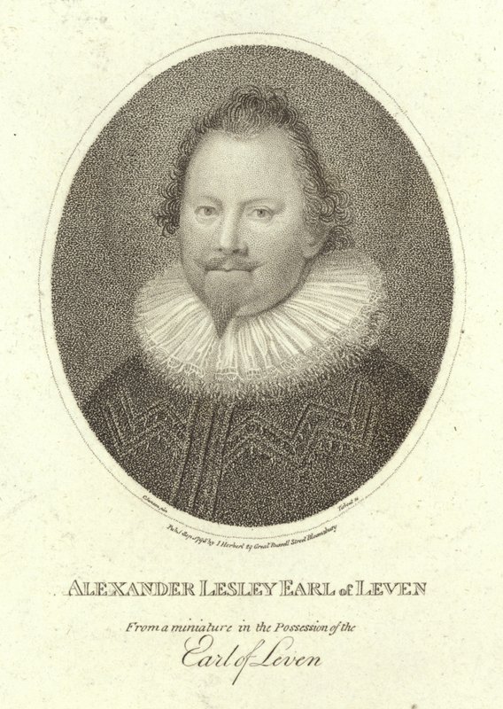 Portret van Alexander Leslie, Graaf van Leven door Cornelius Janssen van Ceulen
