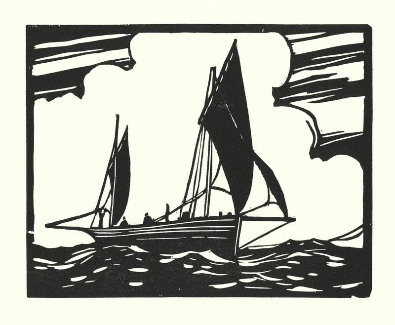 Vissersboten en schuiten: Brighton Clinker-Built Lugger door Cyril A. Wilkinson