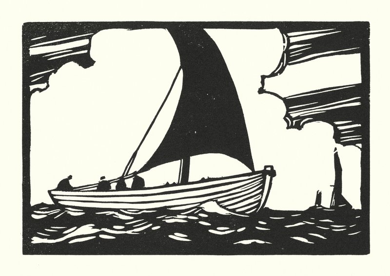 Vissersboten en schuiten: Deal Galley Punt door Cyril A. Wilkinson