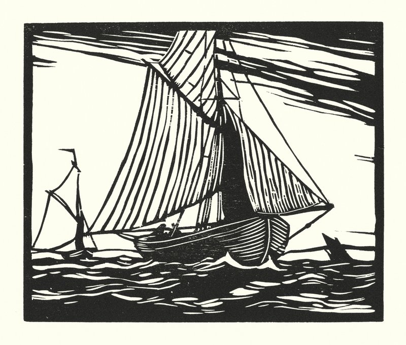 Vissersboten en schuiten: Visserssmak, begin 19e eeuw door Cyril A. Wilkinson