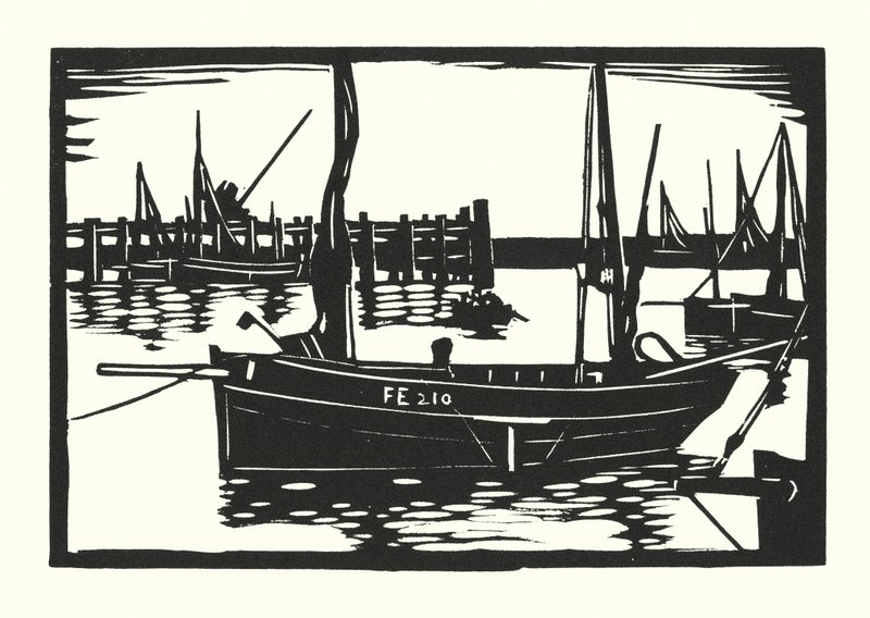 Vissersboten en schuiten: Folkestone Beam-Trawler door Cyril A. Wilkinson