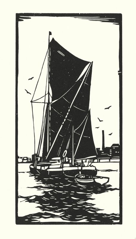Vissersboten en schuiten: Thames Barge door Cyril A. Wilkinson
